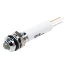 【838-5545】パイロットランプ、12V dc、白、実装ホールサイズ:8mm