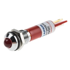 【838-5548】パイロットランプ、24V dc、赤、実装ホールサイズ:8mm