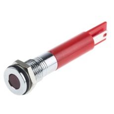 【838-5560】パイロットランプ、12V dc、赤、実装ホールサイズ:8mm