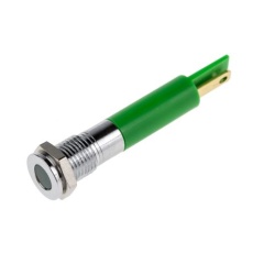 【838-5564】パイロットランプ、12V dc、緑、実装ホールサイズ:8mm