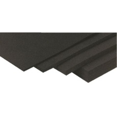 【840-5523】ゴムシート 黒、1.2m x 1.5mm x 600mm