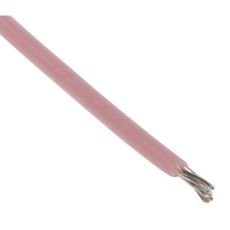【841-7175】26 AWG ワイヤ / シングルコア フックアップワイヤー/計装ケーブル、25m、ピンク 、PTFE、300 V ac(25m入り)