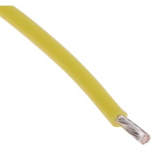 【841-7456】20 AWG フックアップワイヤー/計装ケーブル、100m、黄 、PTFE、600 V(100m入り)