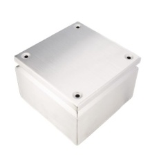 【842-8336】中継ボックス、ステンレス鋼、未塗装、200 x 200 x 120mm IP66