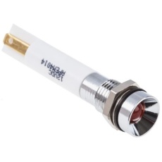 【843-2436】パイロットランプ、21.6 → 26.4V dc、オレンジ、実装ホールサイズ:6mm