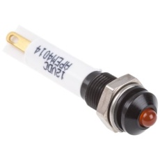 【843-2442】パイロットランプ、21.6 → 26.4V dc、オレンジ、実装ホールサイズ:6mm
