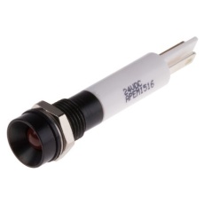 【843-2480】パイロットランプ、21.6 → 26.4V dc、オレンジ、実装ホールサイズ:8mm