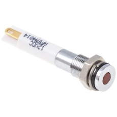 【843-2492】パイロットランプ、21.6 → 26.4V dc、オレンジ、実装ホールサイズ:8mm