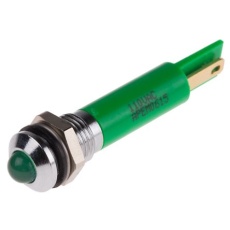 【846-2702】パイロットランプ 110V ac 緑 実装ホールサイズ:8mm