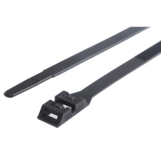 【865-9635】結束バンド、265mm x 9 mm、黒、ナイロン 66、100 個入り(100個入り)