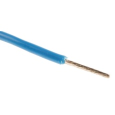 【872-4502】24 AWG フックアップワイヤー/計装ケーブル、100m、青 、MPPE、600 V(100m入り)