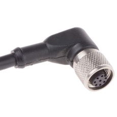 【877-1053】M12 → 未処理終端 センサアクチュエータケーブル、8 ピン、5m、シールドなし メス → PUR