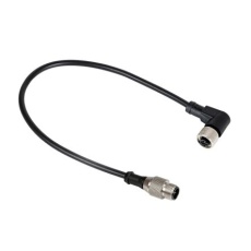 【877-1195】M12 → M12 センサアクチュエータケーブル、3 ピン、2m、シールドなし メス → オス PUR