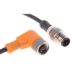 【877-1211】M12 → M12 センサアクチュエータケーブル、4 ピン、2m、シールドなし メス → オス ポリウレタン(PUR)