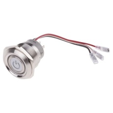 【877-1854】押しボタンスイッチ、モーメンタリ、SPDT、5 A @ 250 V ac、30.2mm パネルマウント、IP67