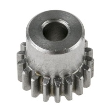 【878-7862】平歯車、モジュール 0.8、18歯、ボア内径:5mm、スチール