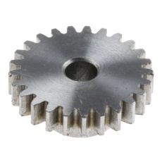 【878-7913】平歯車、モジュール 1、25歯、ボア内径:6mm、スチール