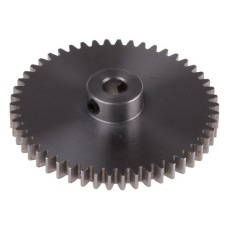 【878-7922】平歯車、モジュール 1、50歯、ボア内径:6mm、スチール