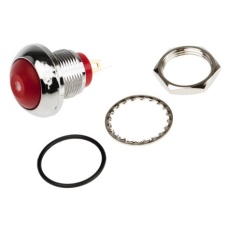 【891-9842】押しボタンスイッチ、モーメンタリ、SPST、200 mA @ 50 V dc、500 mA @ 32 V ac、13.6mm パネルマウント、IP67