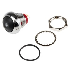 【891-9858】押しボタンスイッチ、モーメンタリ、SPST、200 mA @ 50 V dc、500 mA @ 32 V ac、13.6mm パネルマウント、IP67