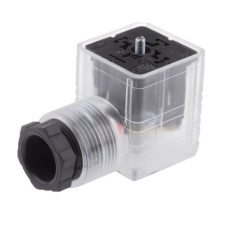【896-2085】ソレノイドコネクタ、DIN 43650 A、2P+E、12 V dc、10A