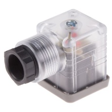 【896-2091】ソレノイドコネクタ、DIN 43650 A、2P+E、24 V dc、10A