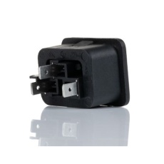 【896-2151】C19 IECコネクタ、パネル取り付け、スナップイン取り付け、20A、250 V、メス、ファストン