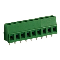 【897-0834】基板用端子台、10A、300 V、5mmピッチ、1列、9極