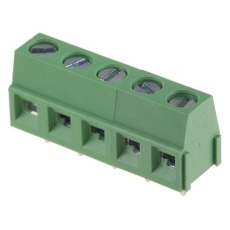 【897-0859】基板用端子台、10A、300 V、5mmピッチ、1列、5極