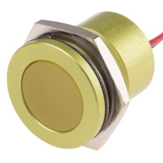 【898-7766】パイロットランプ、黄、実装ホールサイズ:22mm