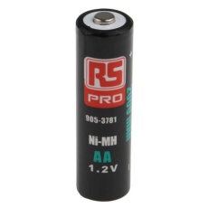 【905-3781】単三型充電池、ニッケル水素、公称電圧1.2V、2Ah