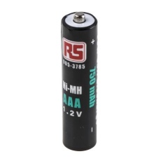 【905-3785】単四型充電池、ニッケル水素電池、公称電圧1.2V、容量750mAh