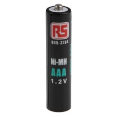 【905-3794】単四型充電池、ニッケル水素電池、公称電圧1.2V、容量750mAh