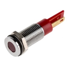 【913-2686】パイロットランプ、12V dc、赤、実装ホールサイズ:8mm
