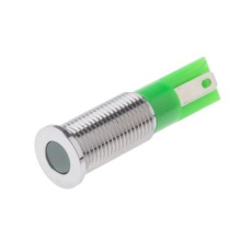 【913-2695】パイロットランプ、12V dc、緑、実装ホールサイズ:8mm