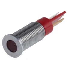 【913-8703】パイロットランプ、24V dc、赤、実装ホールサイズ:8mm