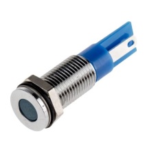 【913-8713】パイロットランプ、24V dc、青、実装ホールサイズ:8mm