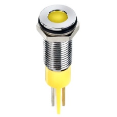 【913-8719】パイロットランプ、24V dc、黄、実装ホールサイズ:8mm