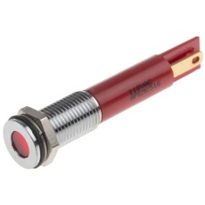 【913-8722】パイロットランプ、110V ac、赤、実装ホールサイズ:8mm