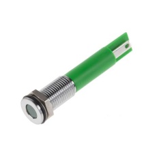 【913-8735】パイロットランプ、220V ac、緑、実装ホールサイズ:8mm
