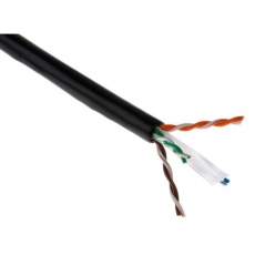 【916-4103】Cat6 イーサネットケーブル、100m、黒、U/UTP(100m入り)
