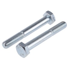 【917-3179】六角ボルト M10 x 75.0mm スチール(25個入り)