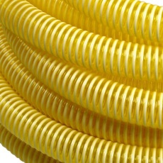 【917-5043】ホース、内径:45mm、PVC、黄、10m