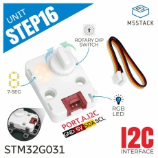 【M5STACK-U198】M5Stack用 Step16 ロータリーエンコーダユニット(GSMR-16搭載)