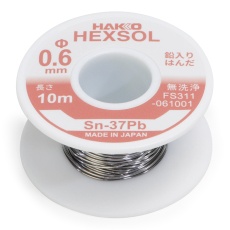 【FS311-061001】ヘクスゾール 鉛入り共晶はんだ(φ0.6mm、10m)