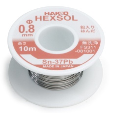 【FS311-081001】ヘクスゾール 鉛入り共晶はんだ(φ0.8mm、10m)