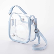 【IC-CCM12BU】チェキアクセサリ/カメラケース/mini12用/カラフル/ストラップ付属/ブルー