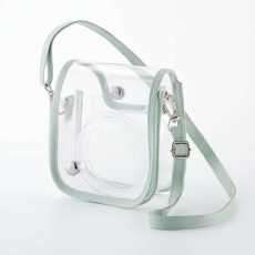 【IC-CCM12GN】チェキアクセサリ/カメラケース/mini12用/カラフル/ストラップ付属/グリーン