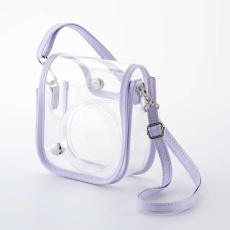 【IC-CCM12PU】チェキアクセサリ/カメラケース/mini12用/カラフル/ストラップ付属/パープル