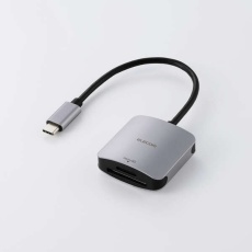 【MR3C-C20SV】メモリリーダ/USB Type-Cコネクタ/USB 5Gbps/UHS-I/SD+microSD用/ケーブル長15cm/シルバー
